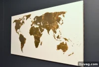 Gilded Map Art Inspired by Pinterest