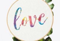 Rainbow Love Cross Stitch Pattern