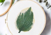 Lush Hosta Leaf Cross Stitch Chart
