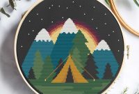 Free Starlight Camping Cross Stitch Pattern