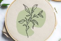 Botanical Line Art Free Cross Stitch Pattern