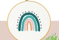 Whimsical Boho Rainbow Cross Stitch Pattern Free