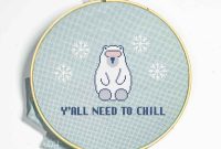 Cozy Polar Bear Free Cross Stitch Pattern
