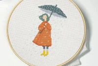 April Showers Cross Stitch Pattern Three Designs