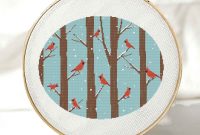 Vibrant Cardinal Cross Stitch Pattern