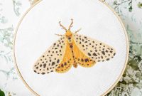 Graceful Spotted Moth Cross Stitch Design