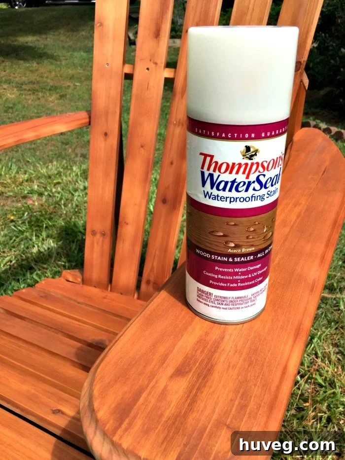 Spray sealer proving easier than wipe-on for Adirondack chairs