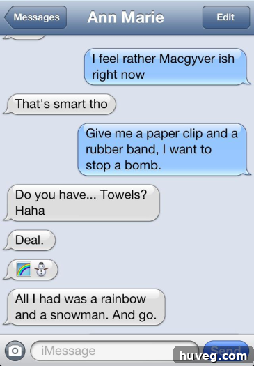 A screenshot of a text message conversation, likely detailing the humorous and unconventional DIY fix with pantyliners.