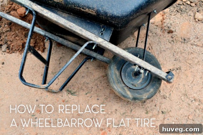 how to repair a wheelbarrow flat tire