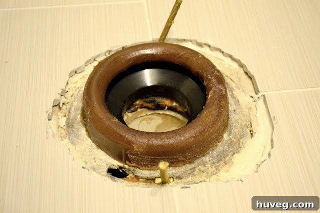 toilet install wax ring
