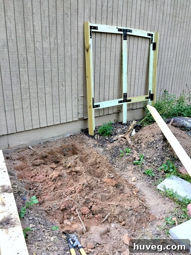 Deep excavation required to prepare the ground for the sturdy cement slab foundation