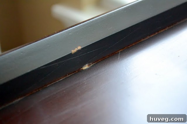 Close-up of Damaged Side Table