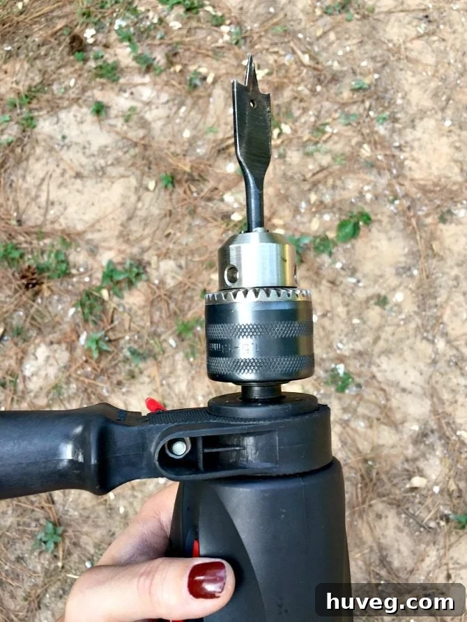 Spade bit hopelessly stuck in hammer drill chuck