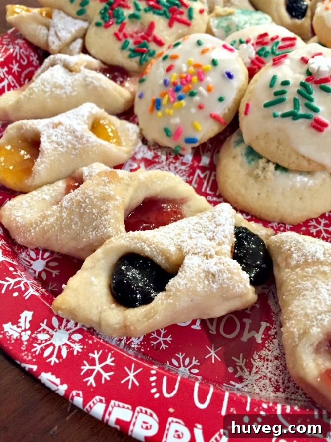 Assortment of festive holiday cookies
