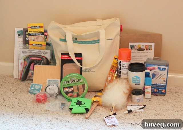 Haven Conference 2012 Swag Bag Contents - paint, tools, protective gear, and more from various sponsors