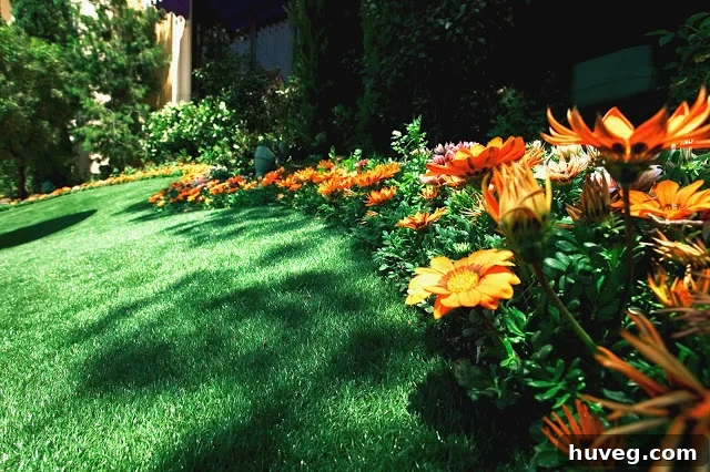 Outdoor space with subtle chevron pattern accent