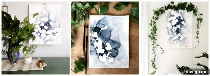 Collection of beautiful watercolor artworks by Emily Jeffords, featuring nature-inspired themes