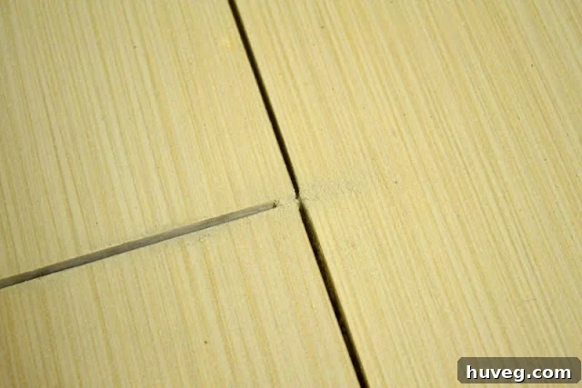 Thin-set squished between tiles