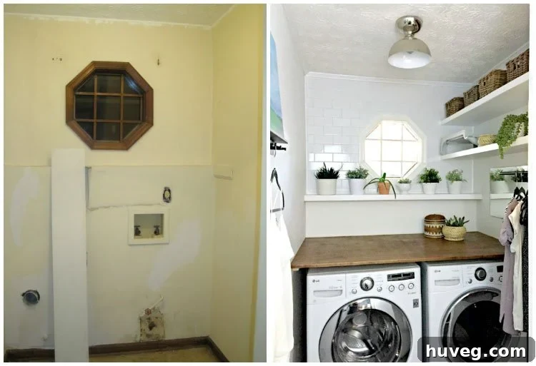 laundry room makeover before and after