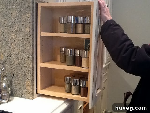 Slide out spice rack