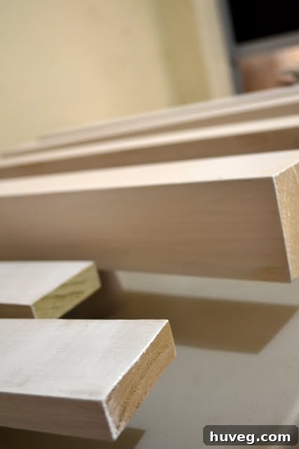 Raw wood pieces for the STUDY-O Desk ready for cutting