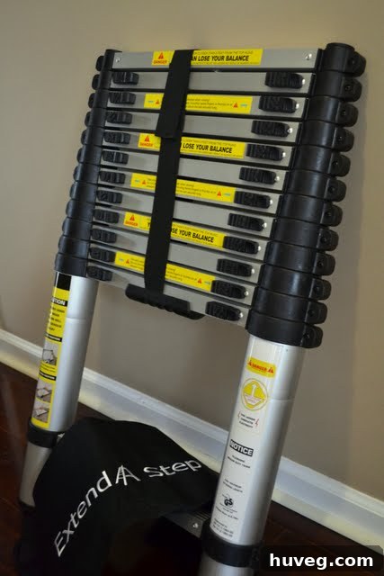 Extend-A-Step telescoping ladder in its compact form
