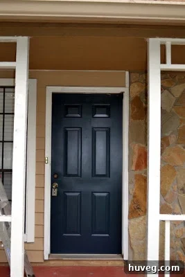After image of front door makeover