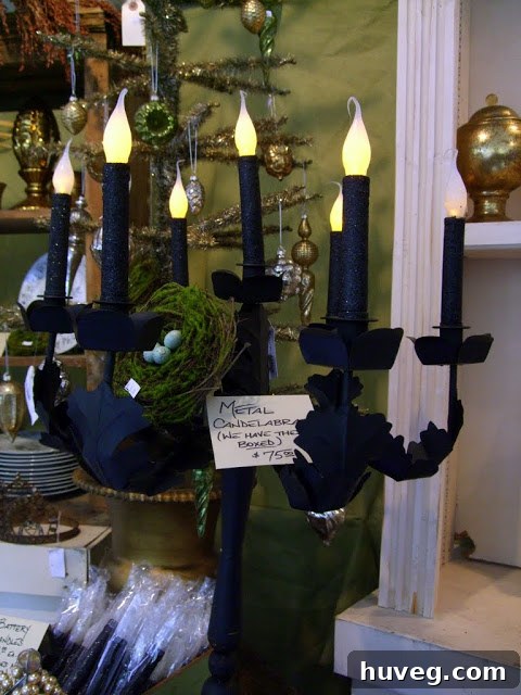 An array of rustic Halloween decorations, featuring creatively carved pumpkins and festive signs that blend spooky charm with country aesthetics.