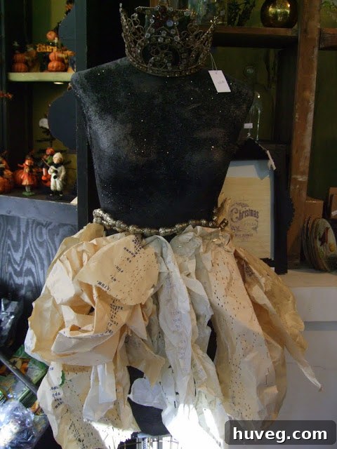 Another captivating view of charming Halloween-themed country decor, showcasing various handcrafted figures and autumnal elements.