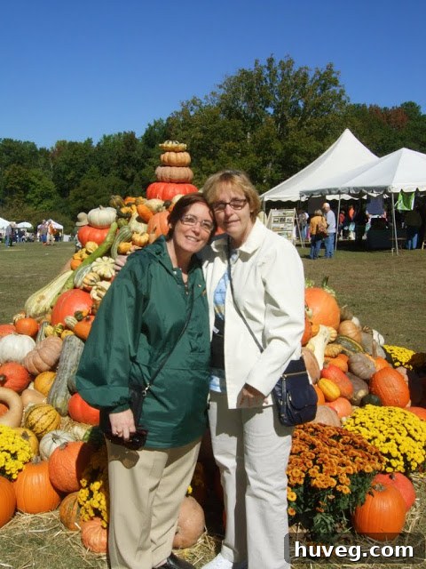 Mom and Aunt Meme posing together at the fair