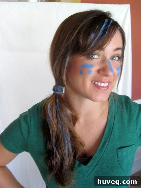 Homeowner with war paint ready for battle