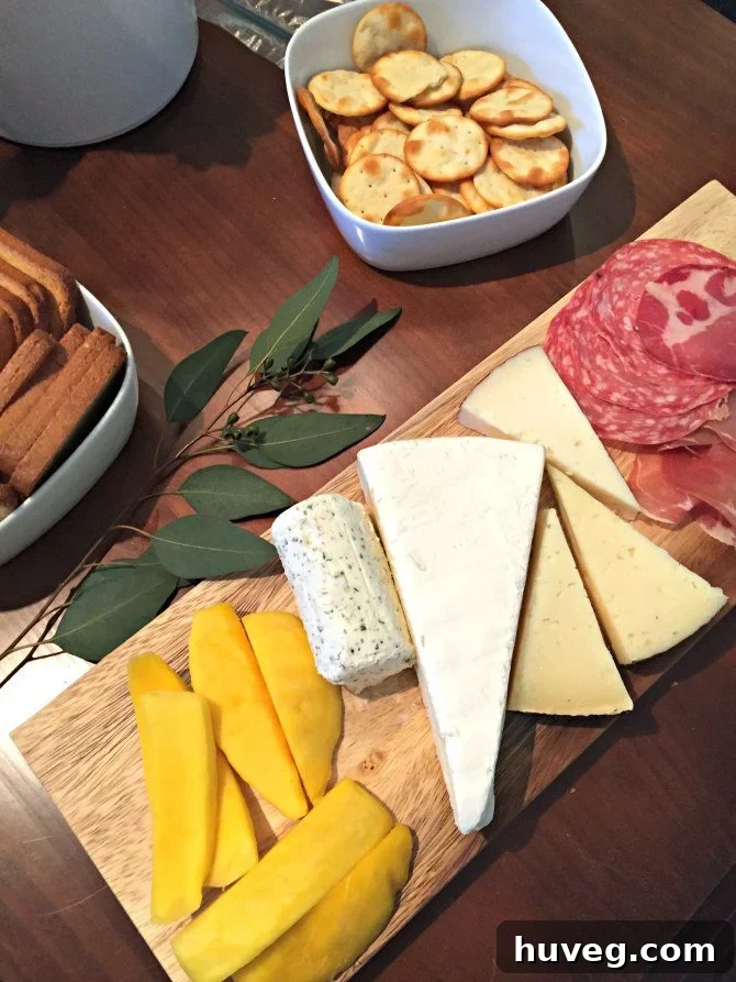 wine and cheese plate