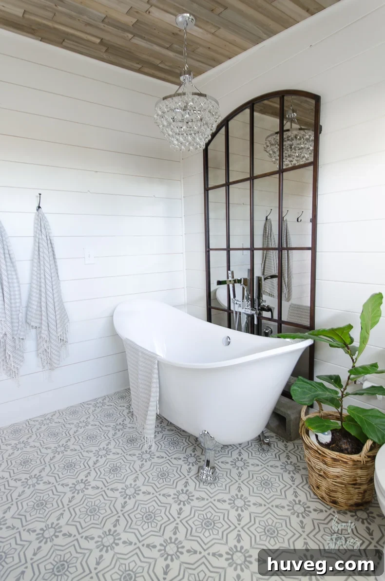 modern farmhouse bathroom