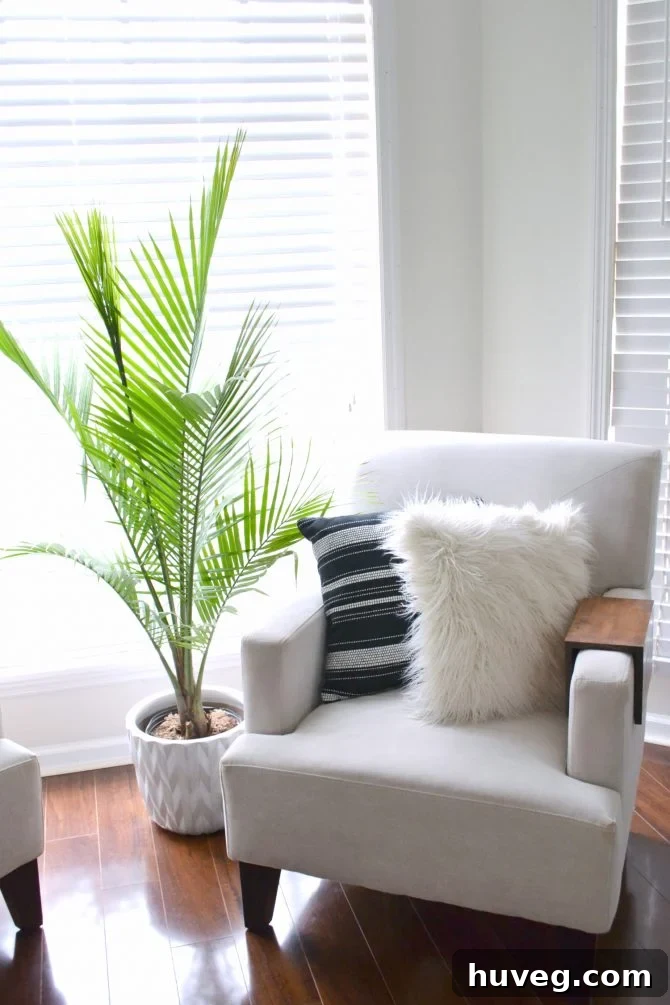 clean and airy living room nook