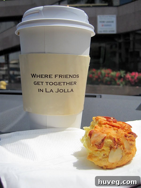 La Jolla coffee shop and almond scones