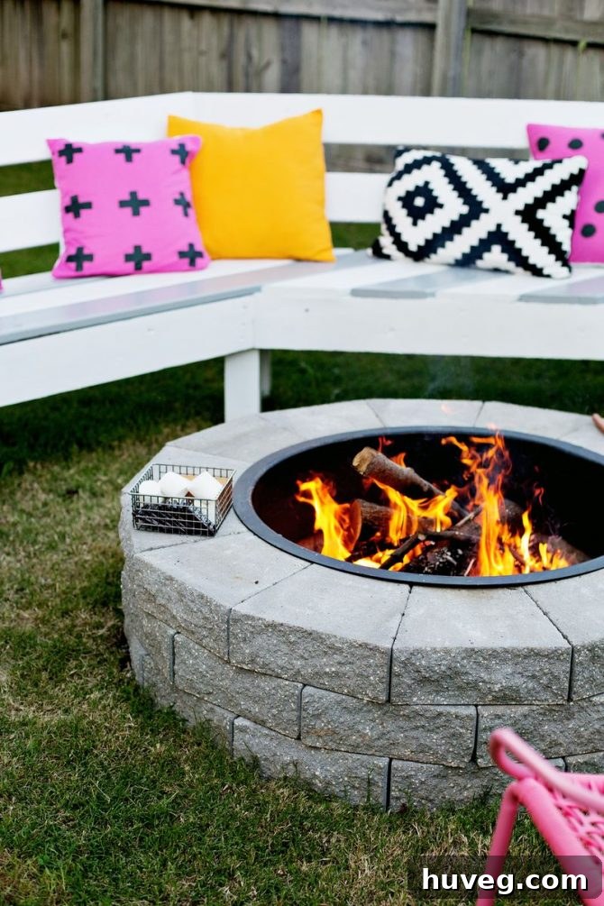 DIY Outdoor Fire Pit from A Beautiful Mess