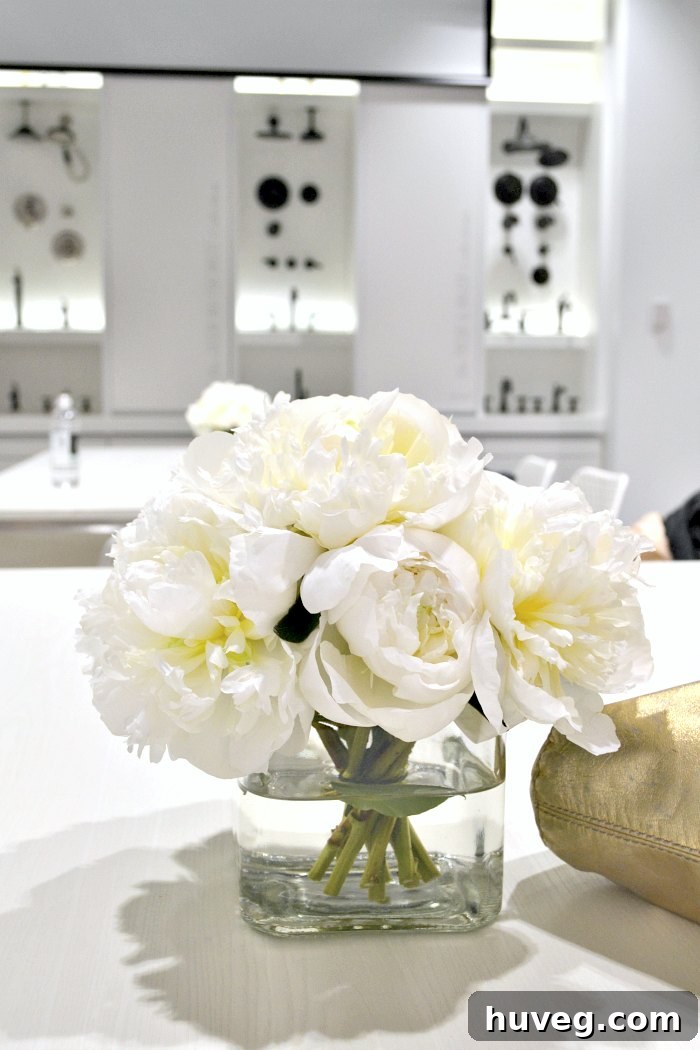 Exterior view of the new Delta Faucet showroom in Chicago, featuring modern architecture and prominent branding.