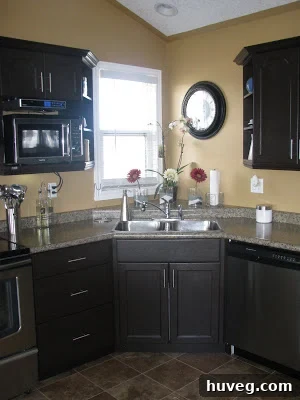 Another 'after' view of the renovated kitchen, showcasing its refreshed ambiance