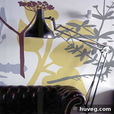 Example of tone-on-tone stencil application, showcasing subtle elegance.