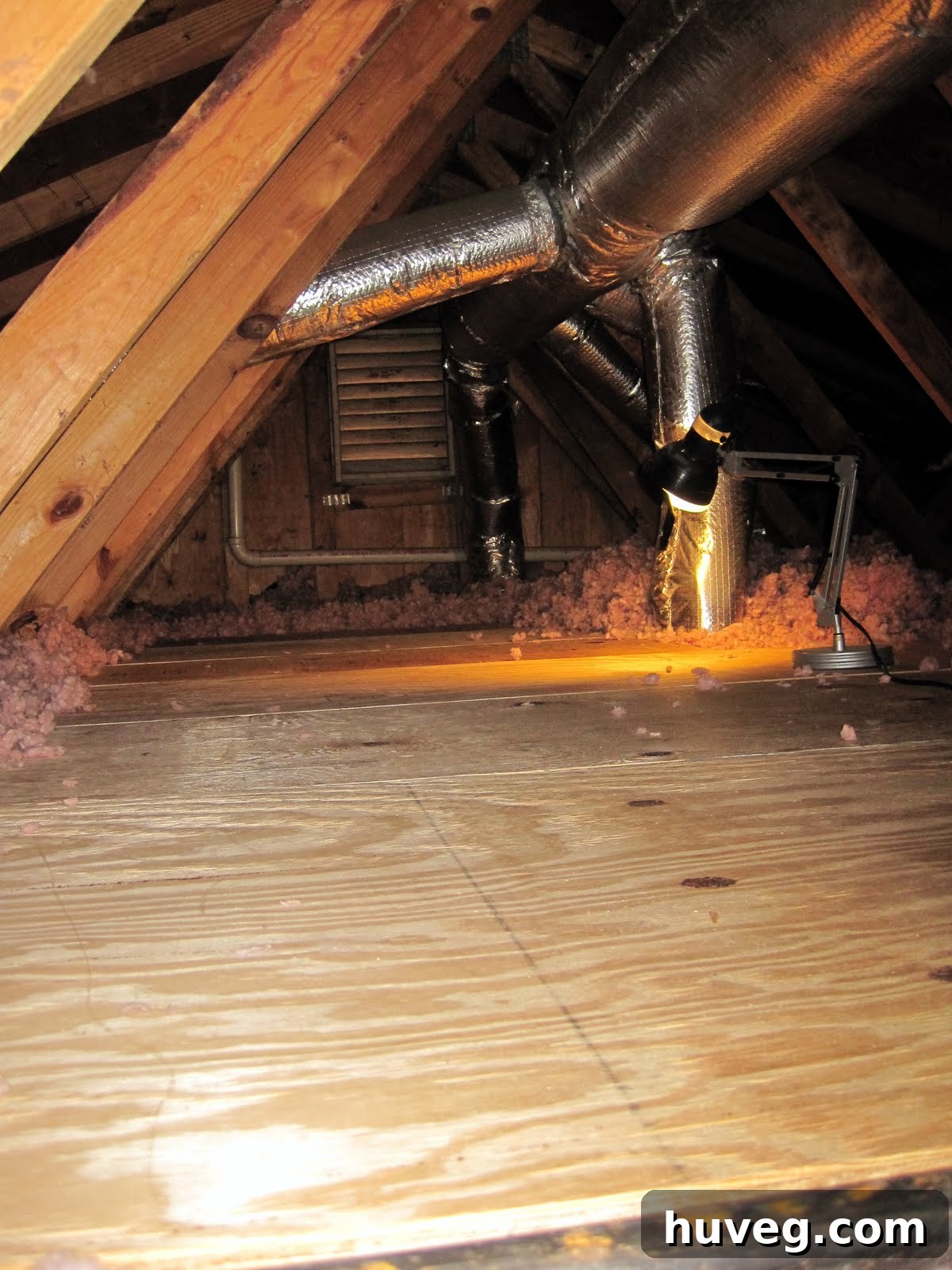 Partially finished attic flooring