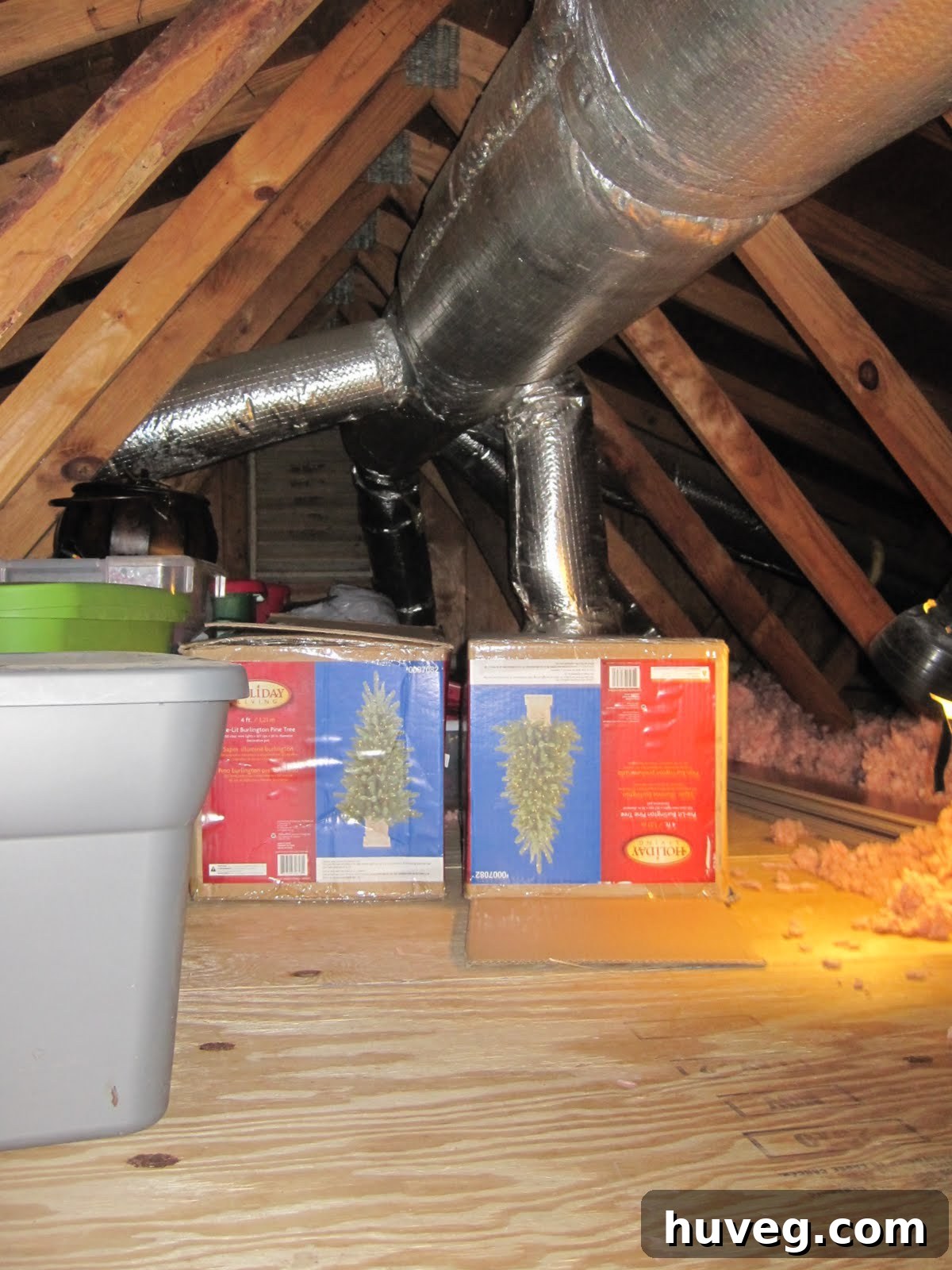 Completely finished attic flooring, ready for storage