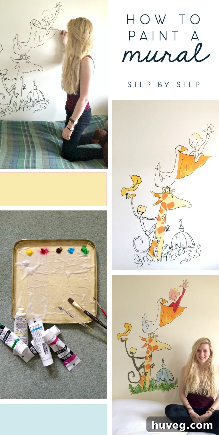 A featured image promoting a guide on how to paint a wall mural, encouraging readers to create their own personalized wall art.