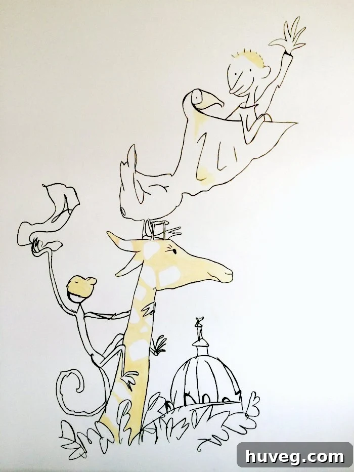 The initial application of the first color on a wall mural, showing the base layer taking shape in a children's bedroom design.