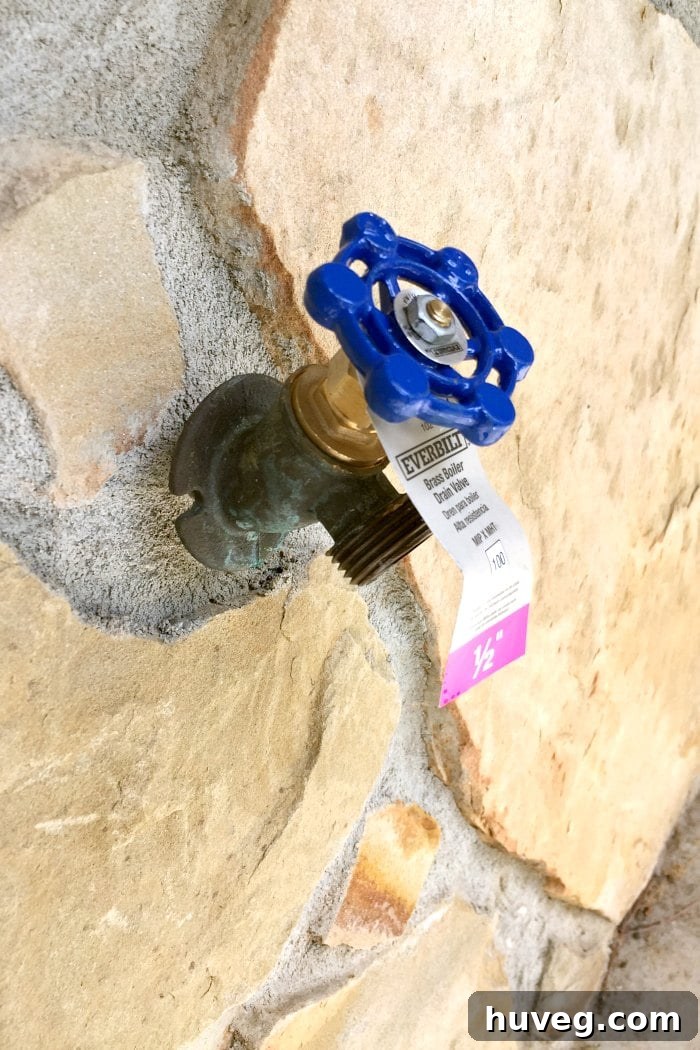 new outdoor faucet replacement