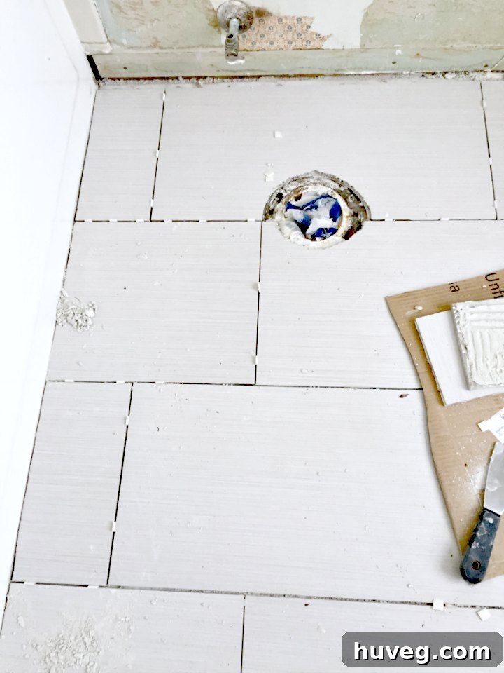 correcting as much as possible in master bath tile floor