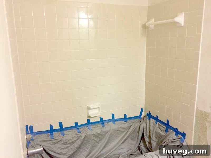 master bathroom shower - before