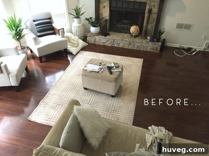 living room before