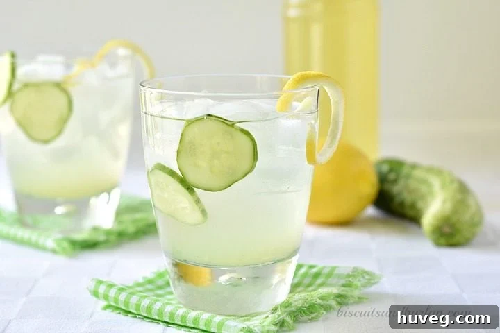 Limoncello Cucumber Cocktail recipe by Biscuits and Burlap