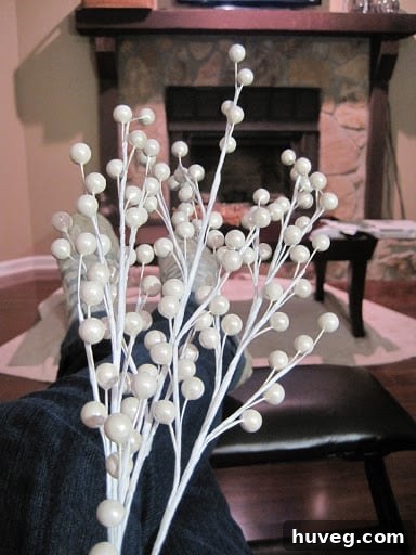 White berry stems