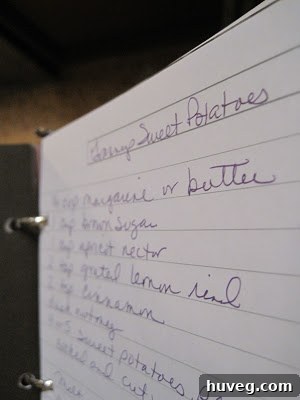 Another page from the family recipe book, showcasing its detailed content